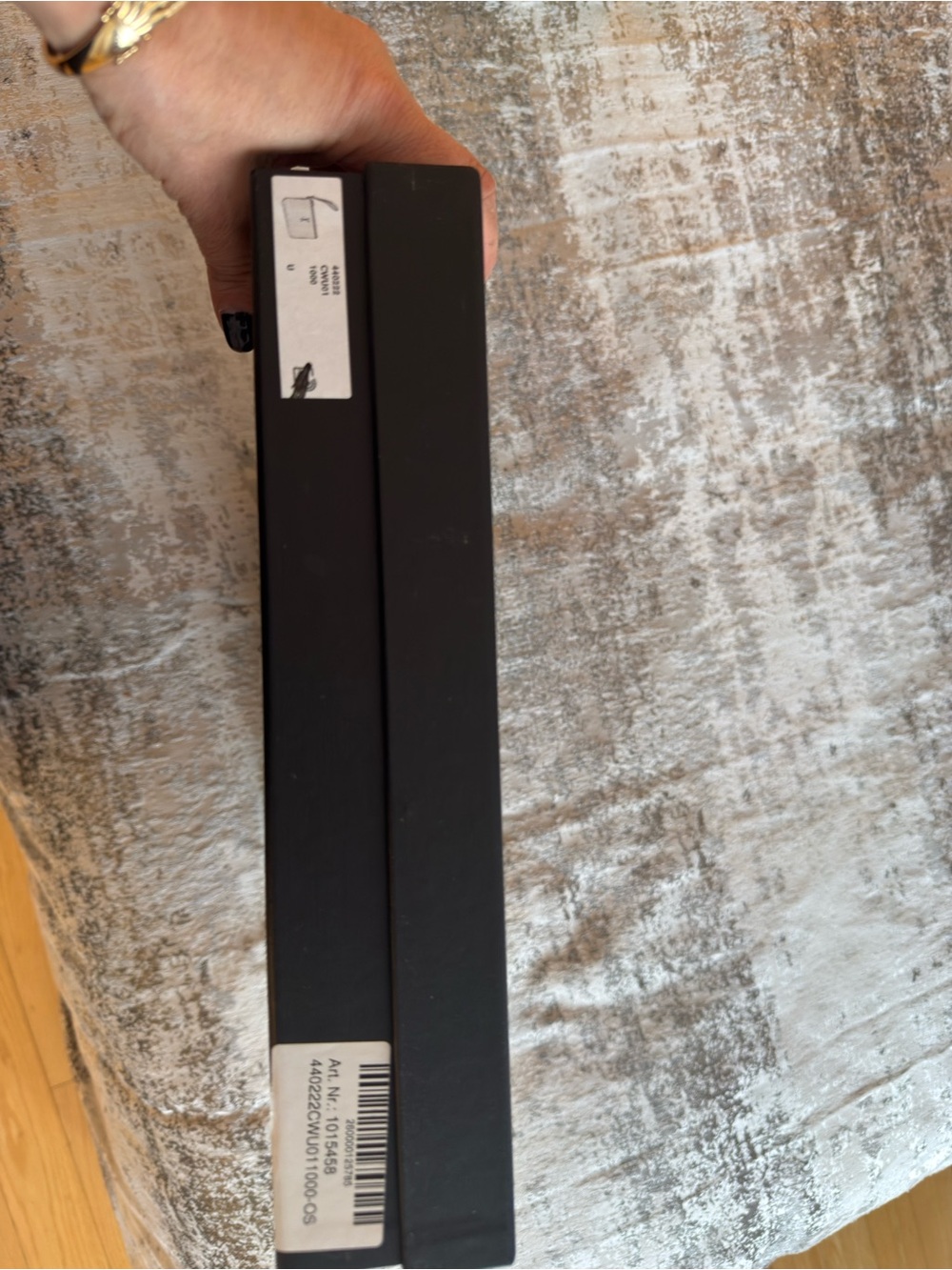 NWT Saint Laurent Chevron Leather Wrist Pouch with Gold YSL currently in stores - Picture 4 of 5